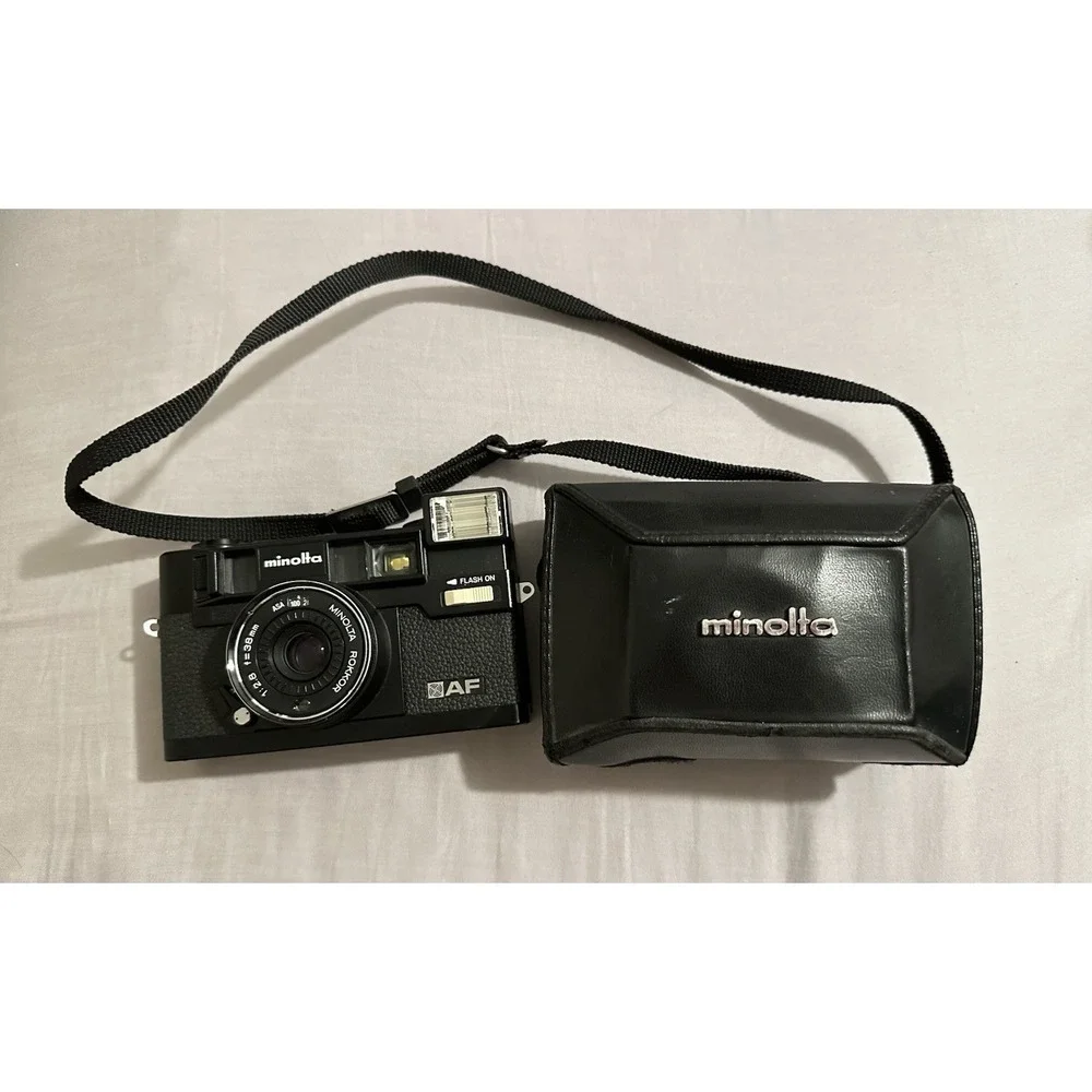 [GREAT]‎ Minolta Hi-Matic AF 35mm f/2.8 Point & Shoot Film Camera 38mm JAPAN
